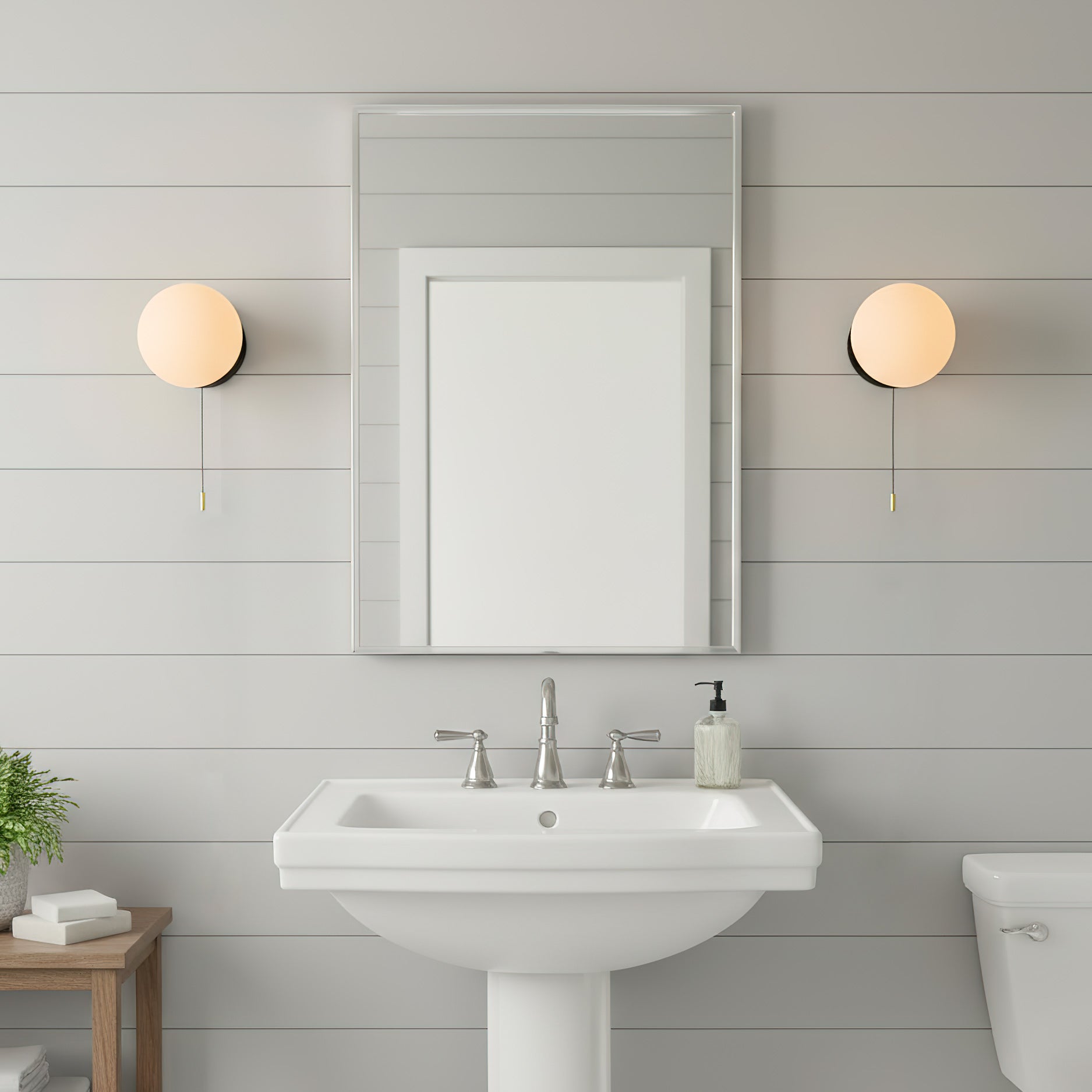 Glazen Wandlamp Scandinavisch Design met Ronde Bolkap Wit Glas G9 Fitting Compact & Modern Sfeervol voor Slaapkamer Hal | Sansoti