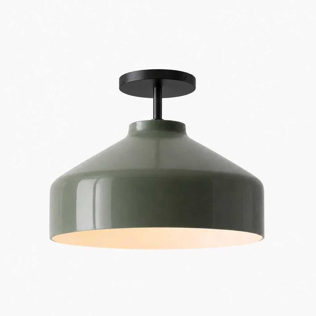 Minimalistisch Plafondlamp Mat Metaal Scandinavisch Design Beige Smokey Grijs | Sansoti