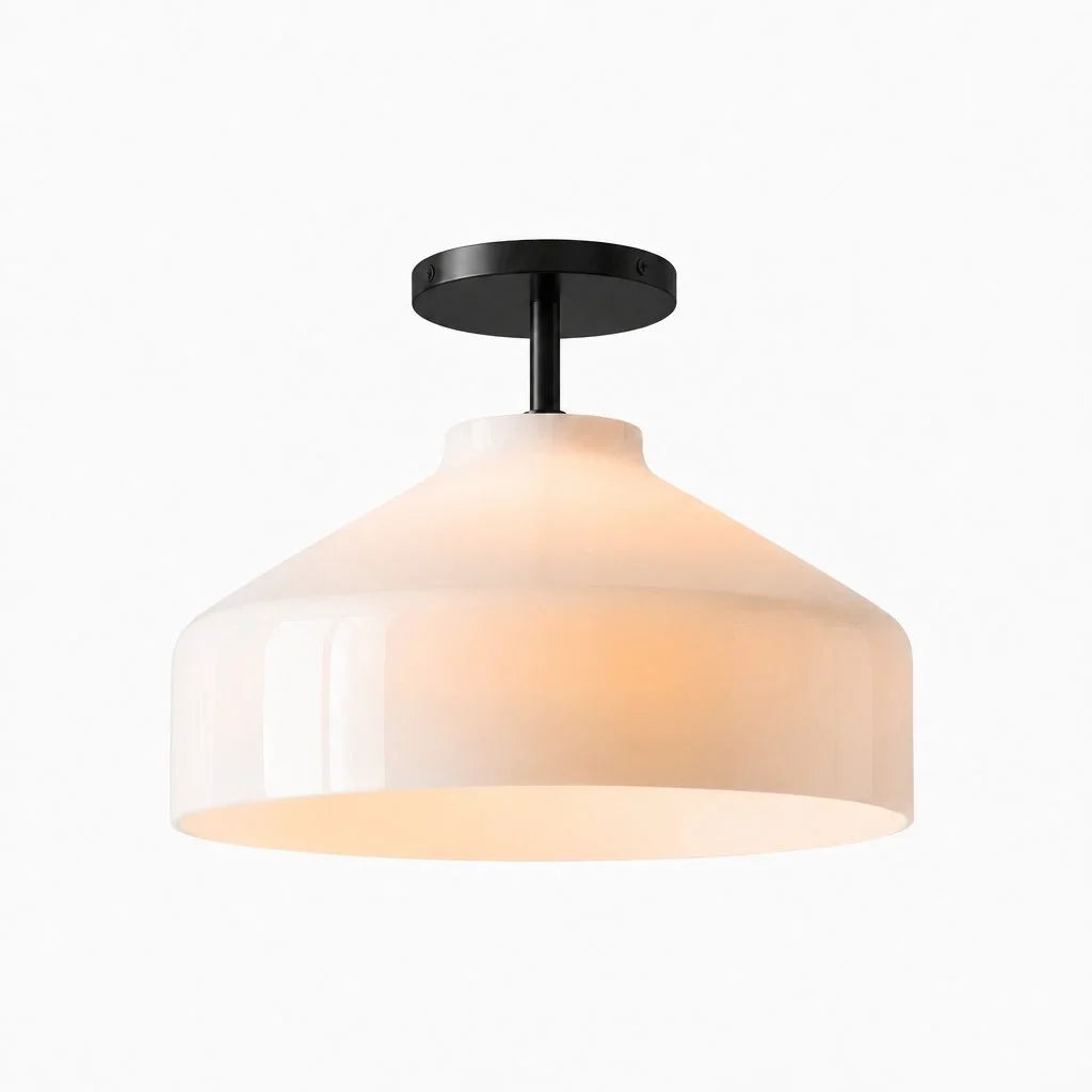 Minimalistisch Plafondlamp Mat Metaal Scandinavisch Design Beige Smokey Grijs | Sansoti