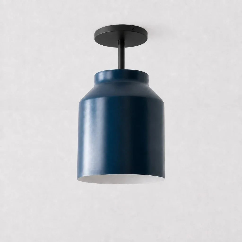 Minimalistisch Plafondlamp Mat Metaal Scandinavisch Design Beige Smokey Grijs | Sansoti