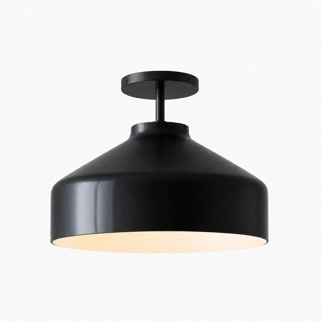 Minimalistisch Plafondlamp Mat Metaal Scandinavisch Design Beige Smokey Grijs | Sansoti
