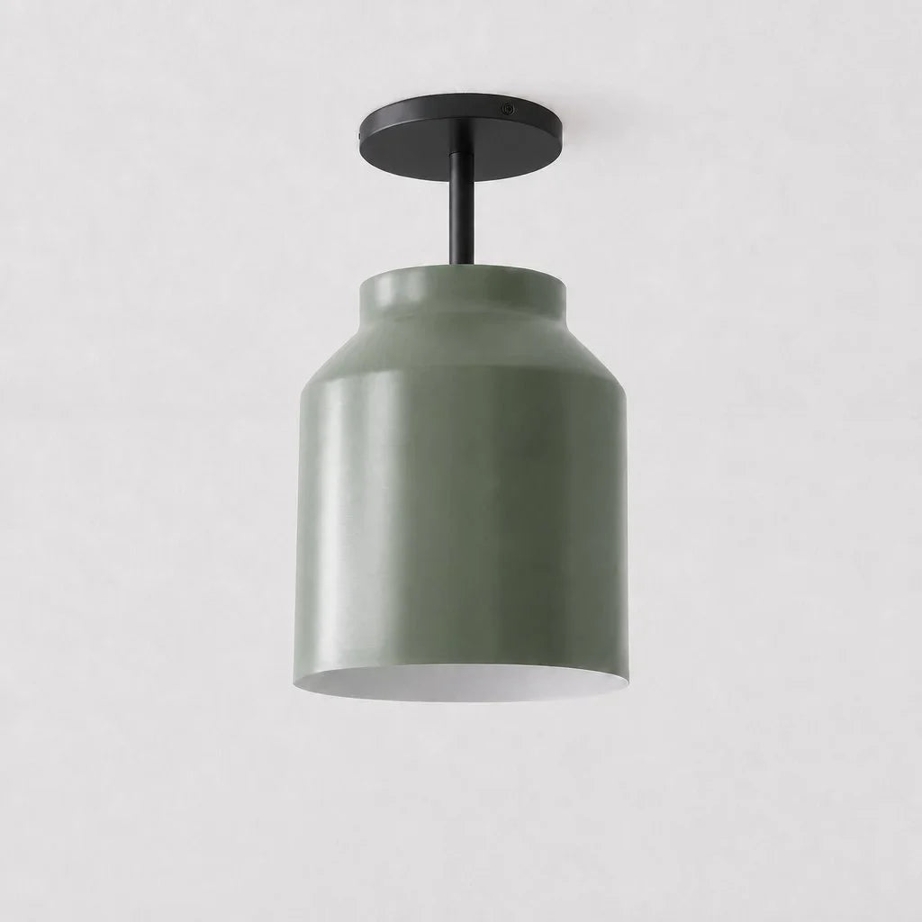 Minimalistisch Plafondlamp Mat Metaal Scandinavisch Design Beige Smokey Grijs | Sansoti