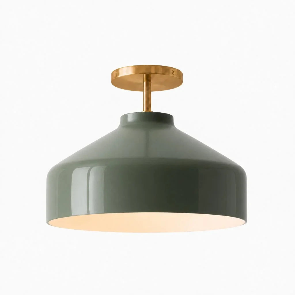 Minimalistisch Plafondlamp Mat Metaal Scandinavisch Design Beige Smokey Grijs | Sansoti