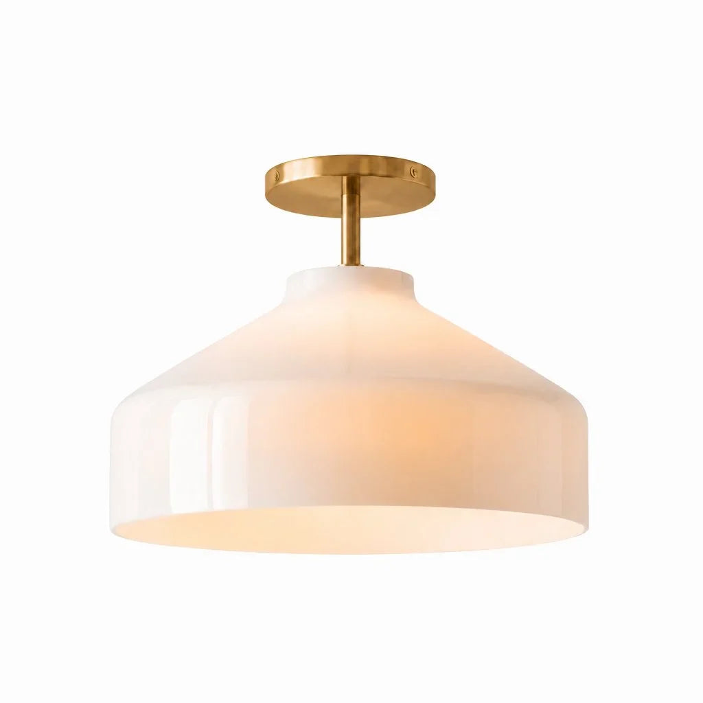 Minimalistisch Plafondlamp Mat Metaal Scandinavisch Design Beige Smokey Grijs | Sansoti