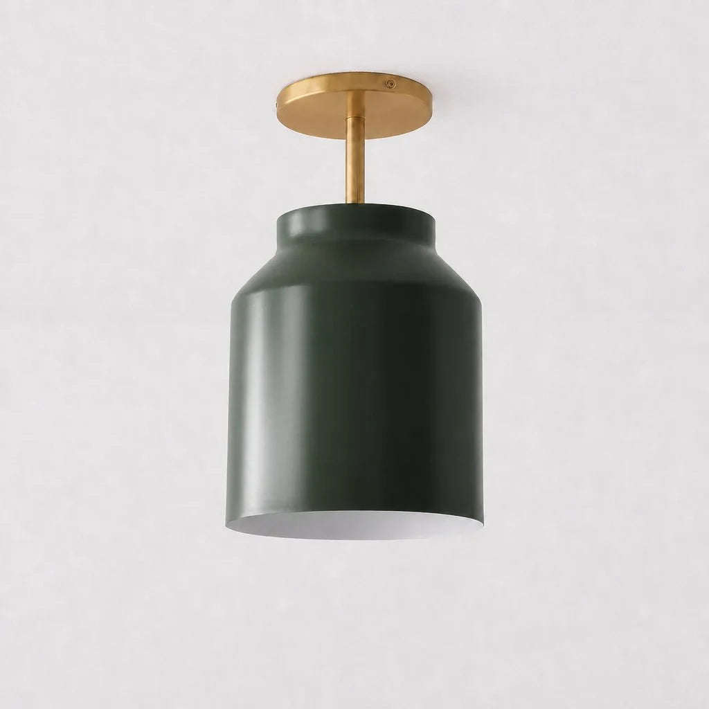 Minimalistisch Plafondlamp Mat Metaal Scandinavisch Design Beige Smokey Grijs | Sansoti