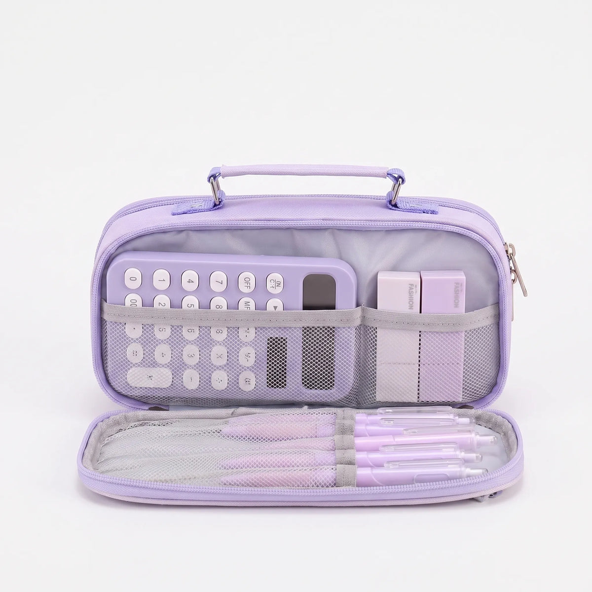 Trousse à compartiments et fermeture éclair pour ranger soigneusement le matériel scolaire et les fournitures de bureau | Sansoti