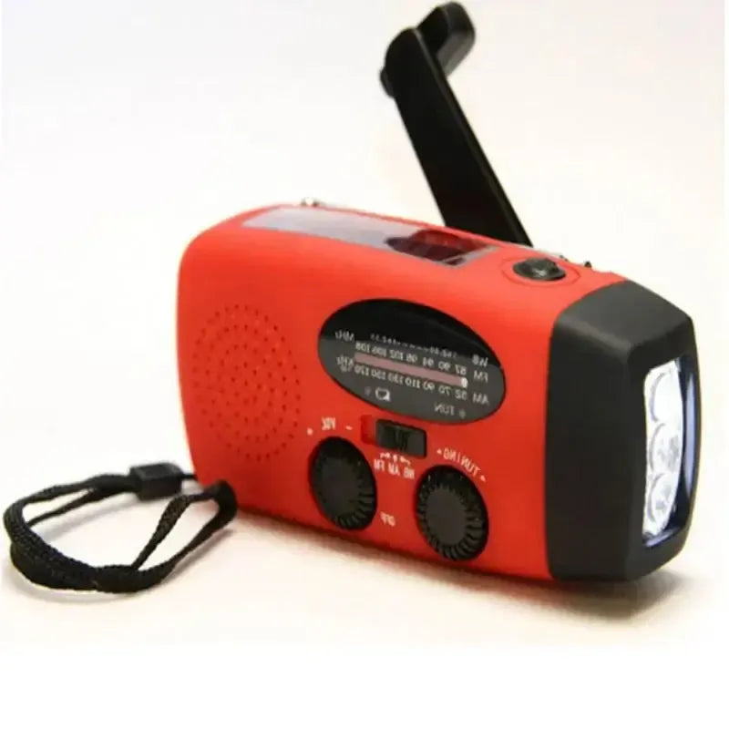 Draagbare Zonne-energie Noodradio met LED-Zaklamp en Powerbank | Sansoti