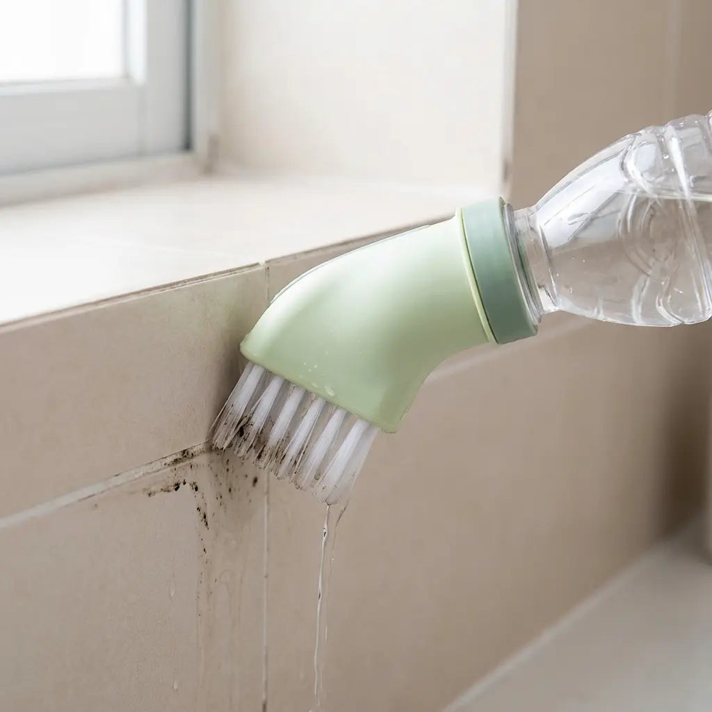 Voegenborstel met Wateraansluiting voor Keuken en Badkamer | Multifunctionele Schoonmaakborstel voor Tegels, Ramen en Douchegoten | Hygiënische Reinigingsborstel met Geïntegreerde Waterdoorvoer | Sansoti