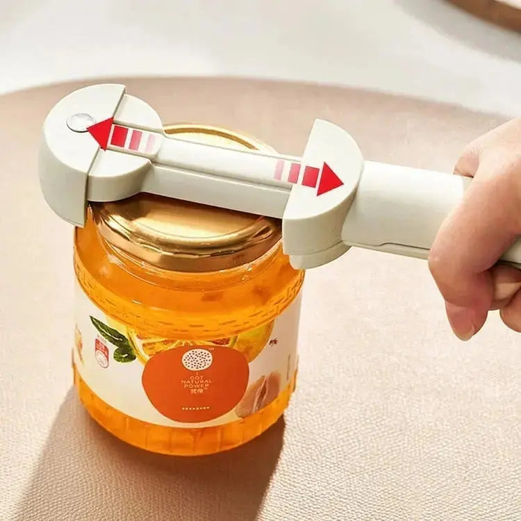 Magnetische Multifunctionele Blikopener met Verstelbare Grip en Ergonomisch Handvat voor Potten en Flessen | Sansoti