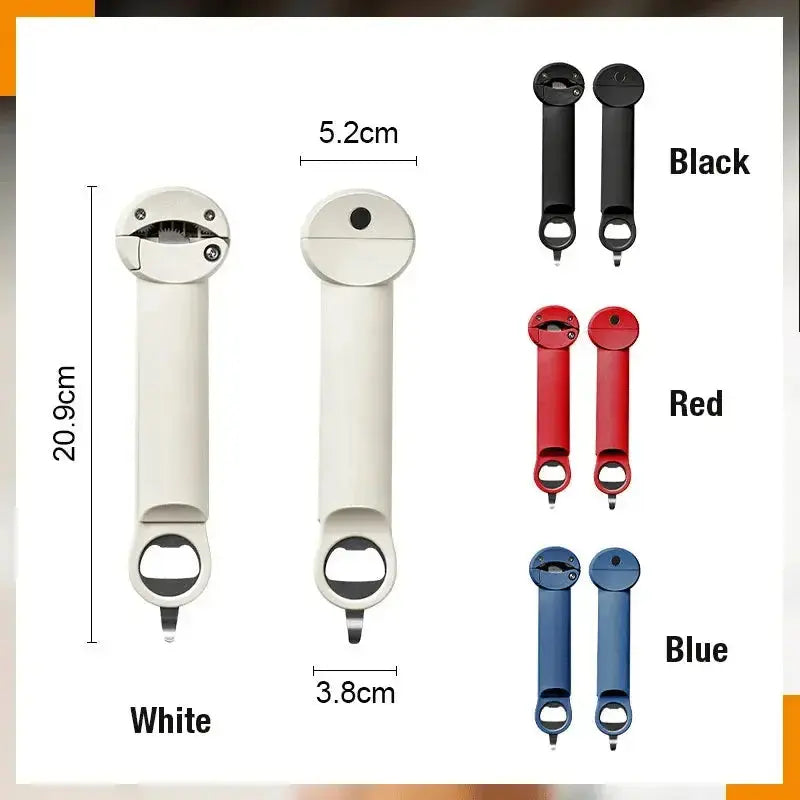 Magnetische Multifunctionele Blikopener met Verstelbare Grip en Ergonomisch Handvat voor Potten en Flessen | Sansoti
