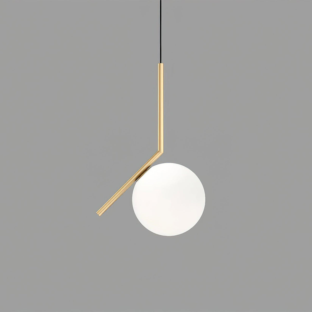 Glazen Hanglamp Messing Ø20cm Dimbaar Modern Design Eettafel Woonkamer Keuken Verlichting Elegant Sfeervol | Sansoti