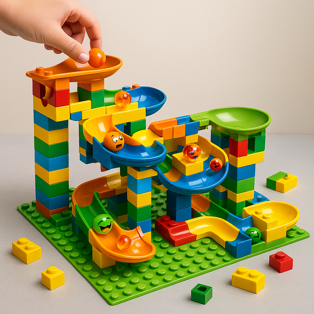 Modulaire Knikkerbaan Bouwspeelgoed Kunststof voor Kinderen Creatief Educatief Constructieset | Sansoti
