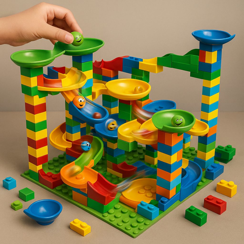 Modulaire Knikkerbaan Bouwspeelgoed Kunststof voor Kinderen Creatief Educatief Constructieset | Sansoti