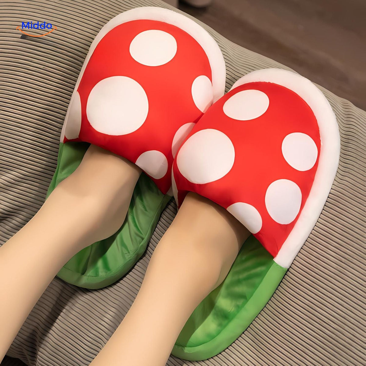 Paddenstoel Huisslippers Katoen Maat 36-42 Zachte Warme Pantoffels Anime Game Unisex Indoor Schoenen | Sansoti
