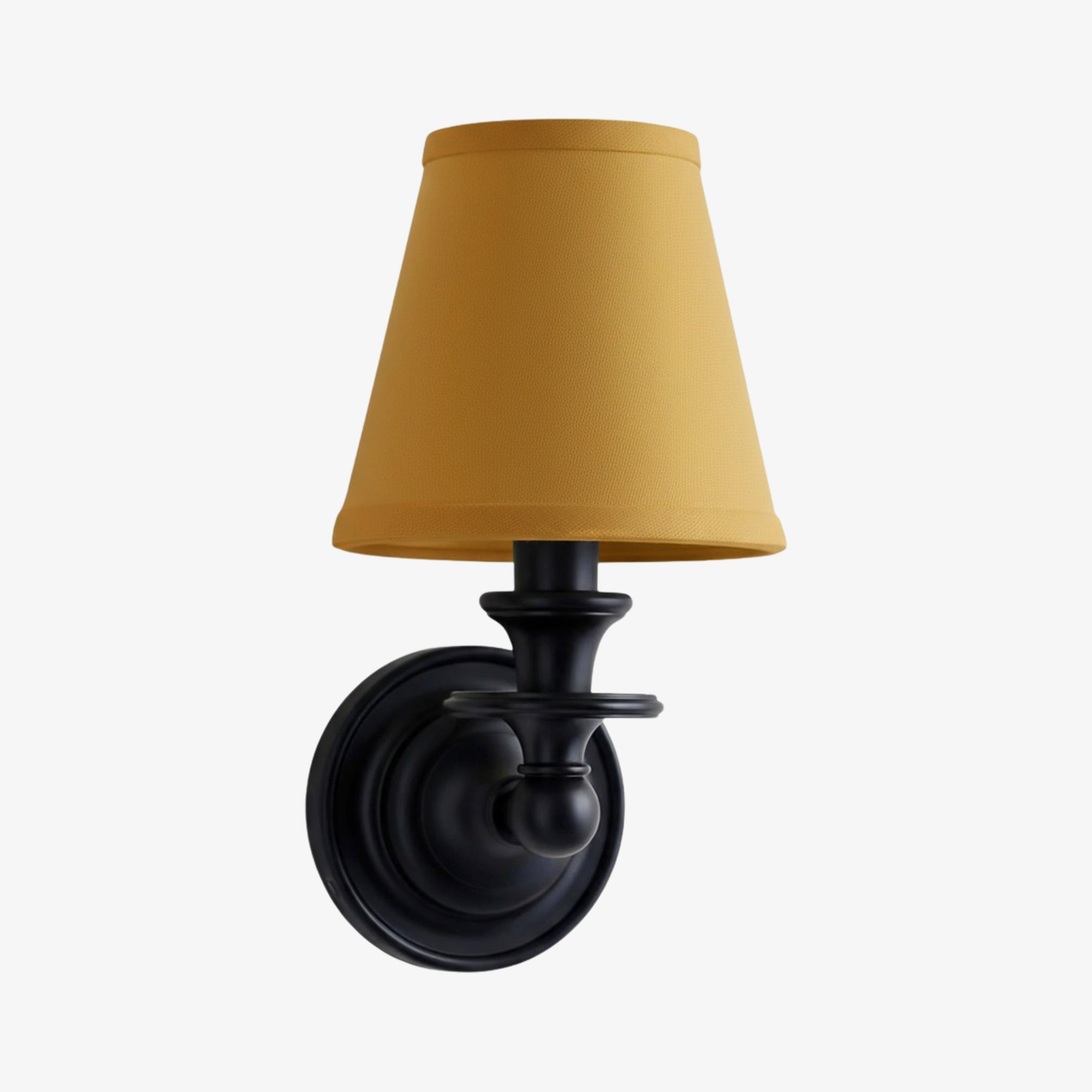 Wandlamp met stoffen kap en zwanenhalsarm – smeedijzeren armatuur met verstelbare leeslamp | Sansoti