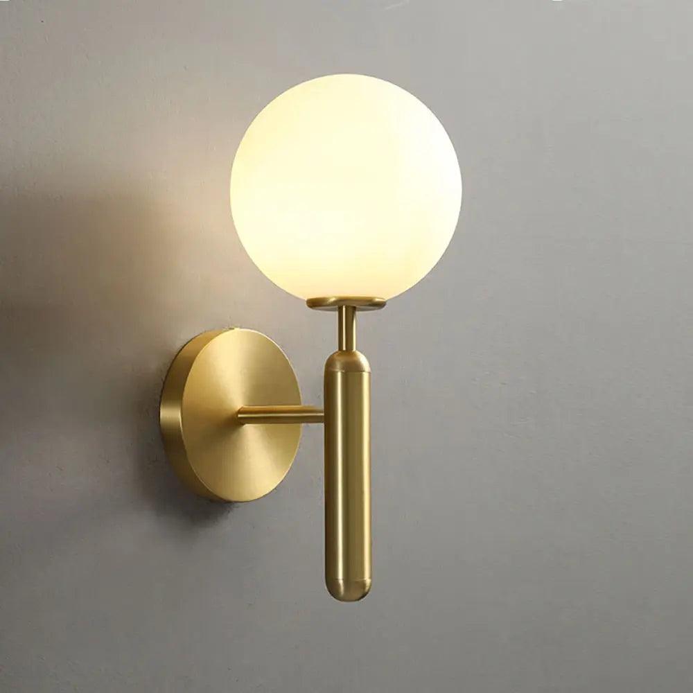Wandlamp met glazen kap – modern design in goud of zwart met melkglas of ripple-afwerking | Sansoti