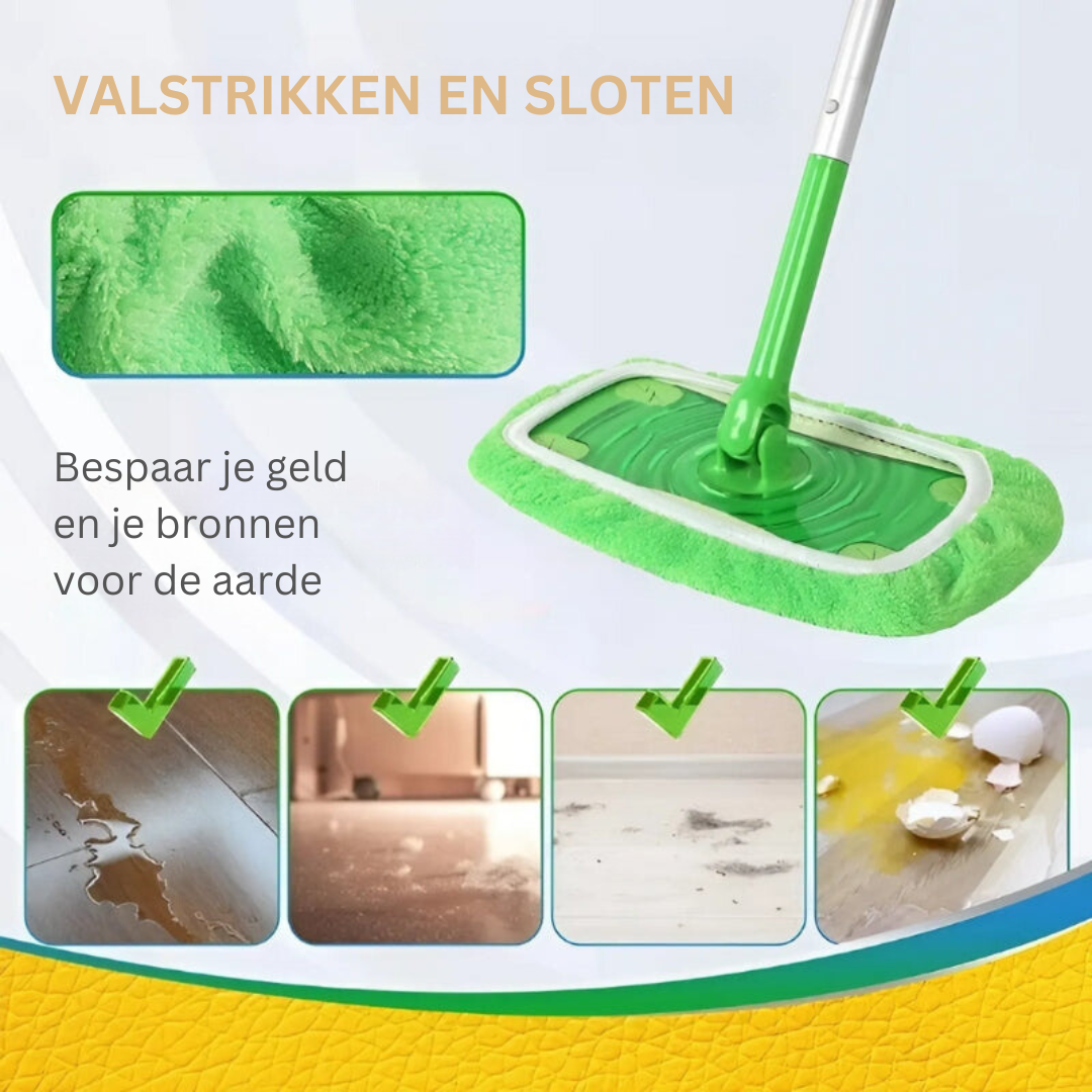 Herbruikbare Microvezel Dweilpads – Milieuvriendelijk & Wasbaar – Past op Alle 10 inch Moppen – Duurzaam Schoonmaakmateriaal | Sansoti