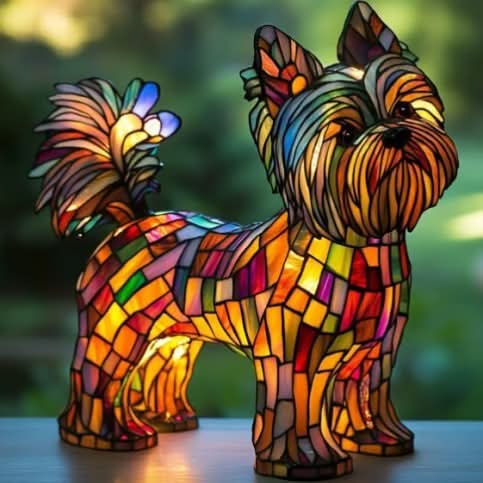 Sfeervolle LED Nachtlamp Hond – Dierenlamp met Warm Licht – USB Bediening – 15 cm Decoratief Hondenrassenlamp voor Kinderkamer Nachtkastje | Sansoti