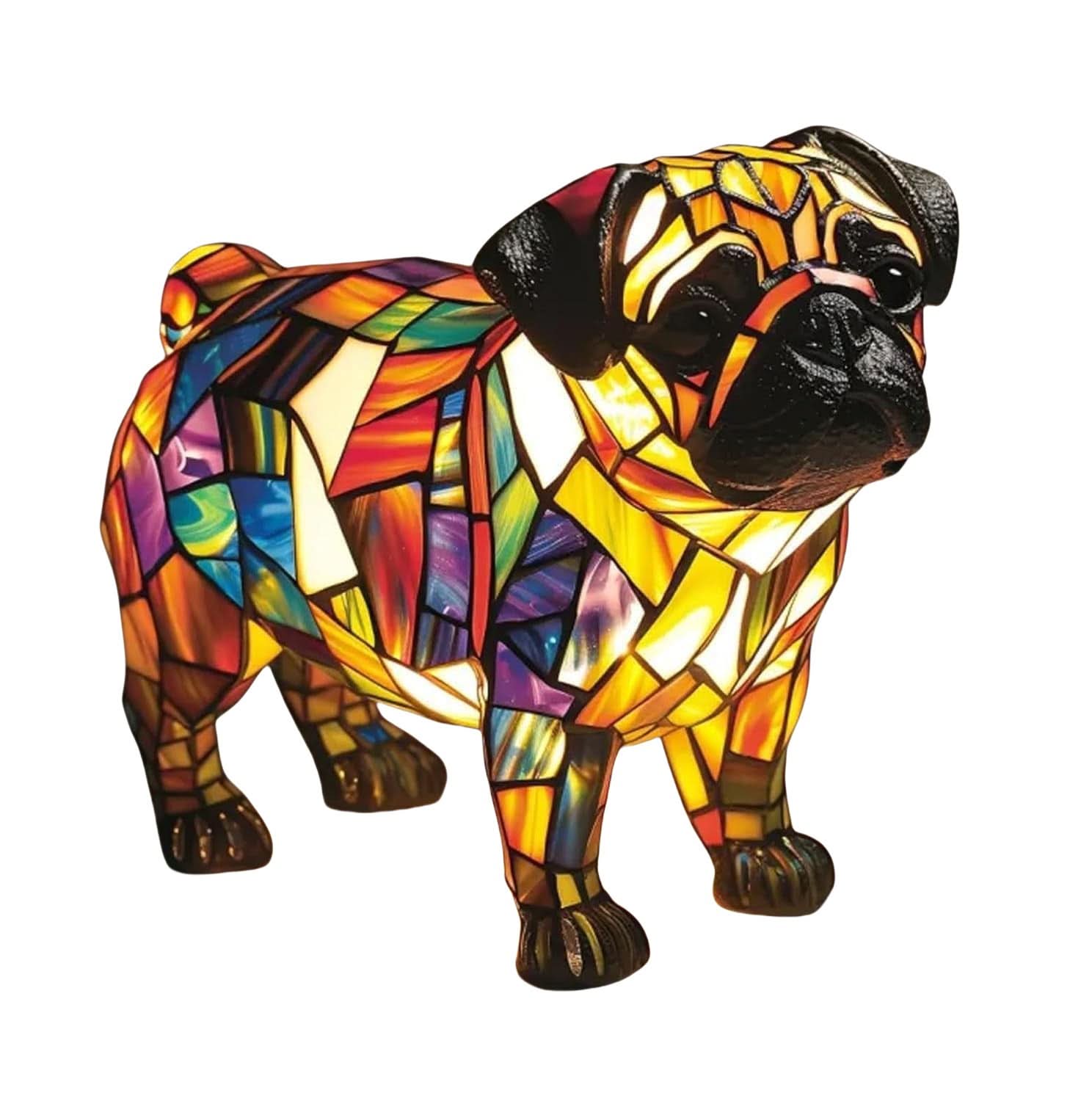 Sfeervolle LED Nachtlamp Hond – Dierenlamp met Warm Licht – USB Bediening – 15 cm Decoratief Hondenrassenlamp voor Kinderkamer Nachtkastje | Sansoti