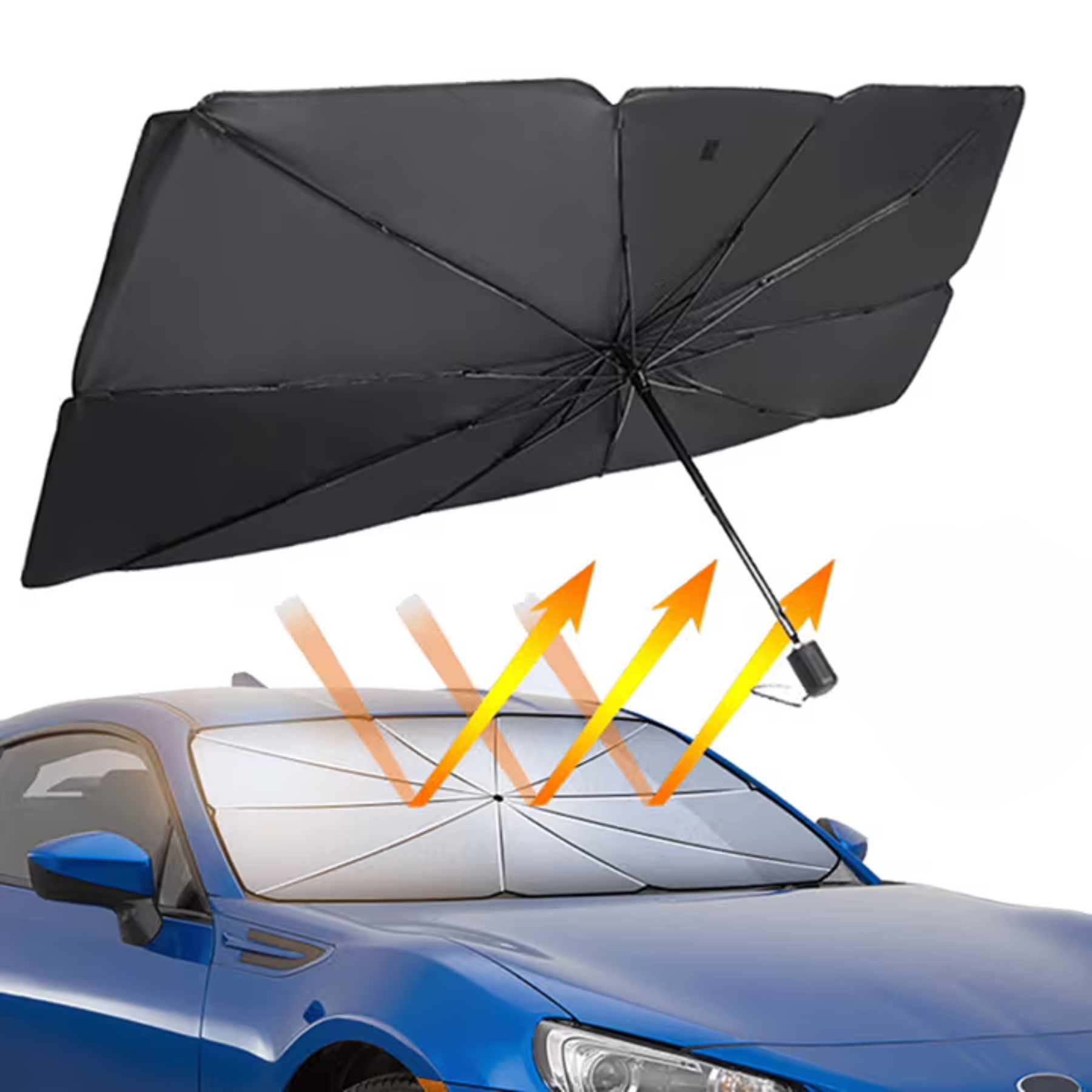 Opvouwbare Voorruit Zonwering Auto Parasol UV Bescherming Zonnescherm Warmte Reflectie Compacte Opslag | Sansoti