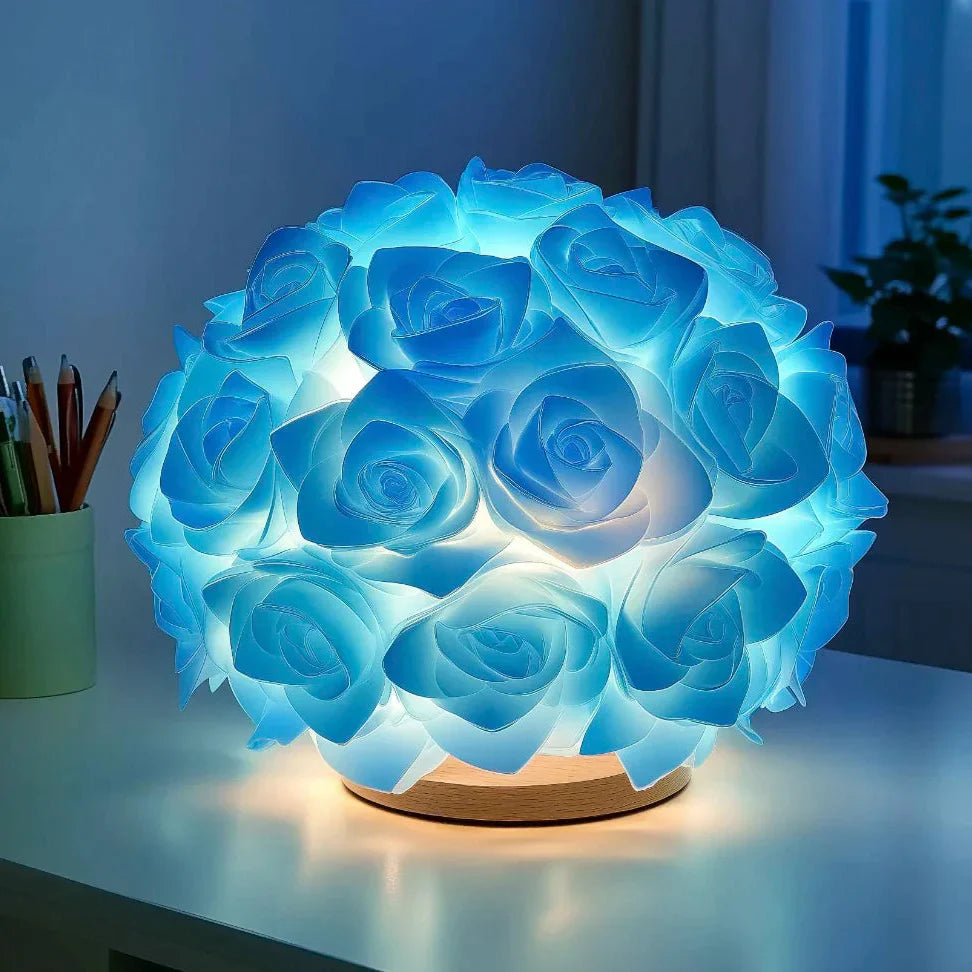 Decorative Rose Lighting with Warm LED Glow – Artificial Flower Table Lamp for Cozy Living Spaces | Sansoti