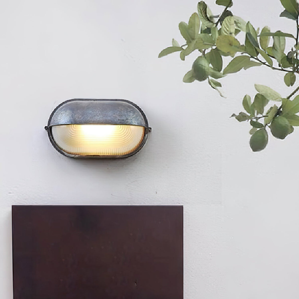 Außenwandleuchte aus Metall und Glas, wasserdicht IP65, Gold/Silber, rund/oval, für Balkon, Terrasse und Garten, stimmungsvolle Beleuchtung | Sansoti