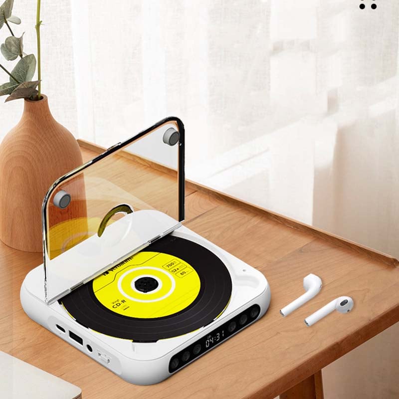 Draagbare Bluetooth CD-Speler – Compact & Oplaadbaar – Geschikt voor CD, CD-R, CD-RW & MP3 – Inclusief USB-C – Wireless & 3,5mm Audio | Sansoti