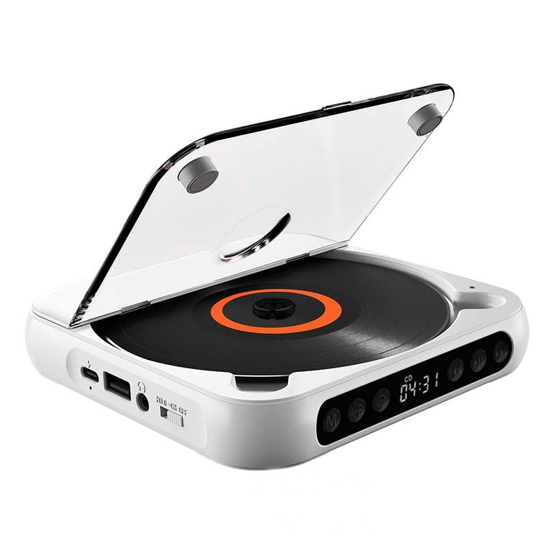 Draagbare Bluetooth CD-Speler – Compact & Oplaadbaar – Geschikt voor CD, CD-R, CD-RW & MP3 – Inclusief USB-C – Wireless & 3,5mm Audio | Sansoti