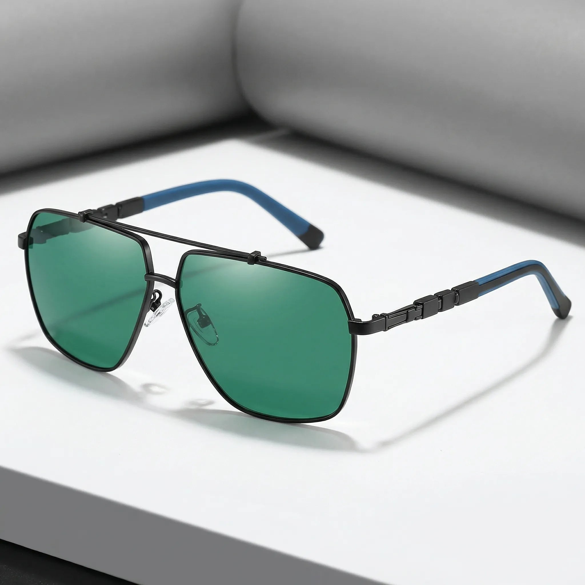 Pilotenzonnebril met gepolariseerde glazen en UV400-bescherming | Aviator design met metalen montuur voor optimaal zicht | Sansoti