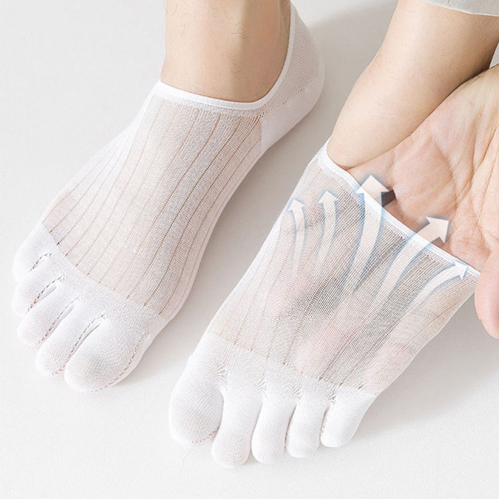 Onzichtbare Antislip Teensokken met Vijf Teencompartimenten – Blijft Op Zijn Plaats in Iedere Schoen | Sansoti