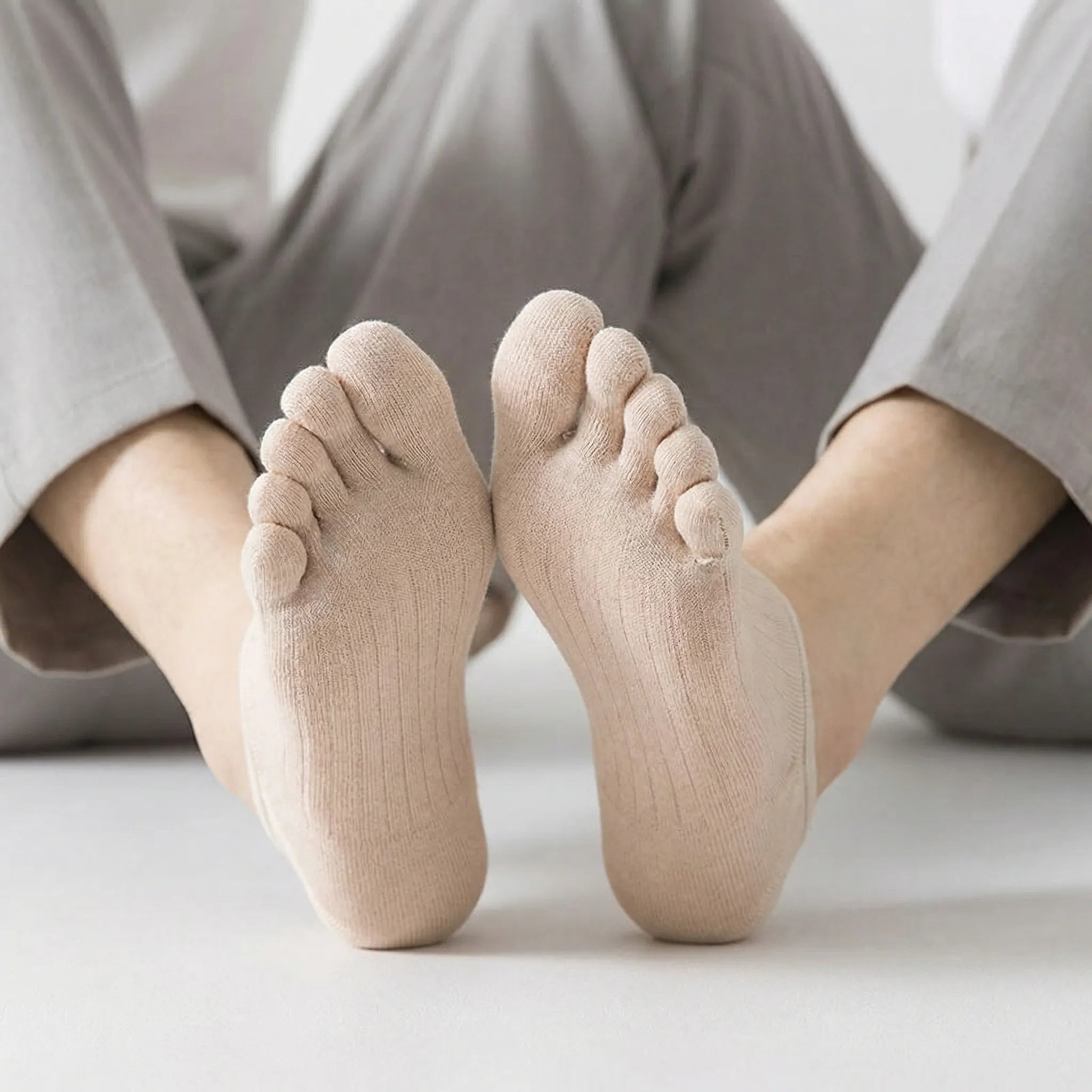 Onzichtbare Antislip Teensokken met Vijf Teencompartimenten – Blijft Op Zijn Plaats in Iedere Schoen | Sansoti