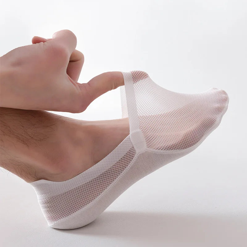 Onzichtbare Enkelsokken Met Antislipzool – No-Show Herensokken Voor Sneakers & Lage Schoenen – EU 38-46 – 6 Kleuren | Sansoti