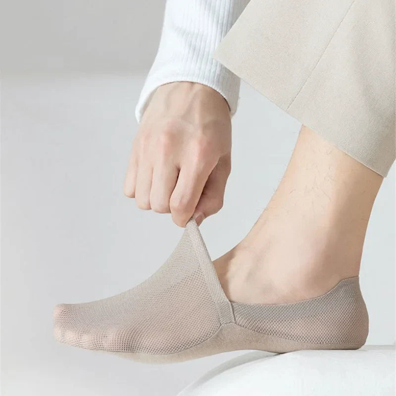 Onzichtbare Enkelsokken Met Antislipzool – No-Show Herensokken Voor Sneakers & Lage Schoenen – EU 38-46 – 6 Kleuren | Sansoti