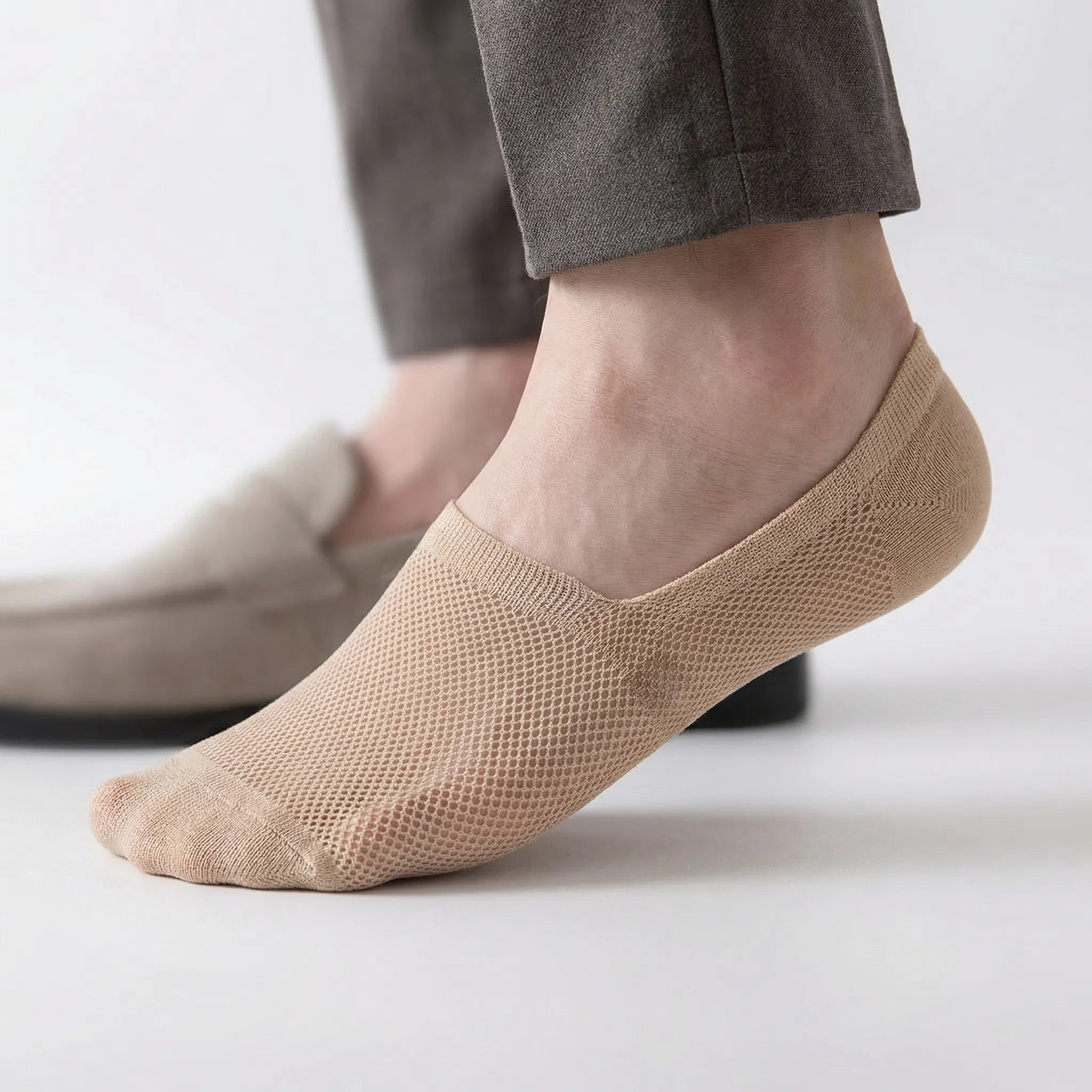 Onzichtbare Enkelsokken Met Antislipzool – No-Show Herensokken Voor Sneakers & Lage Schoenen – EU 38-46 – 6 Kleuren | Sansoti