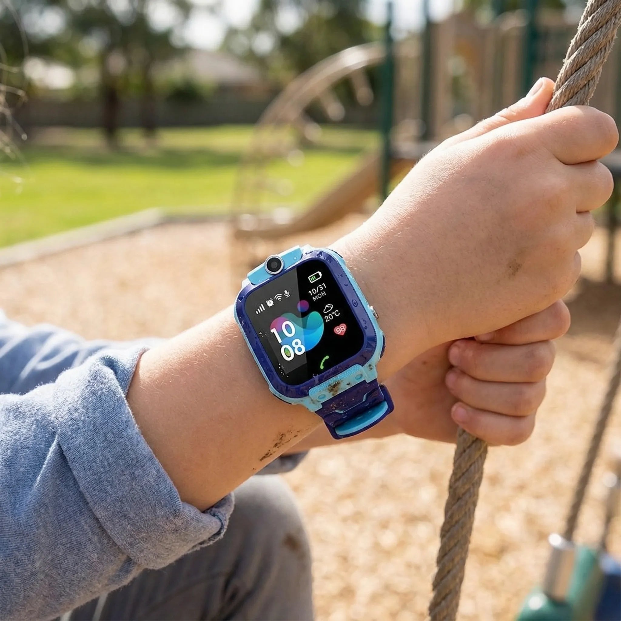 Smartwatch met GPS-Tracker voor Kinderen — Belfunctie + SOS-Knop + Camera — Verstelbare Band 5 Kleuren | Sansoti
