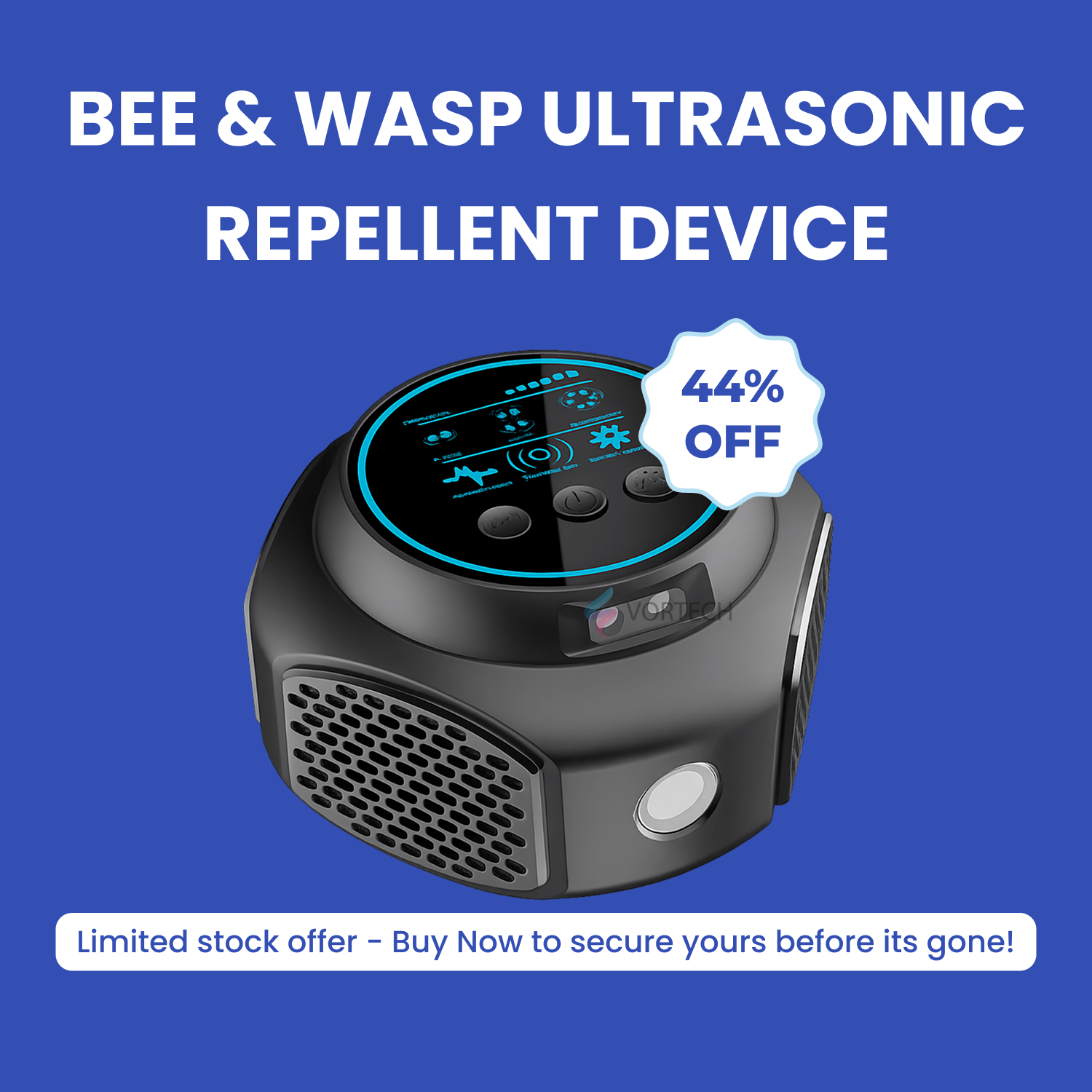Ultrasoon Insectenwerende Plug-in voor Thuis – Effectief tegen Muggen, Wespen en Vliegen – 4 Luidsprekers 297m² Bereik – Veilig Chemivrij Apparaat voor Woonkamer en Terras | Sansoti