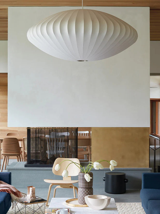Bubbel Hanglamp met Stalen Draadstructuur Wit Ø40cm Moderne Verlichting | Sansoti