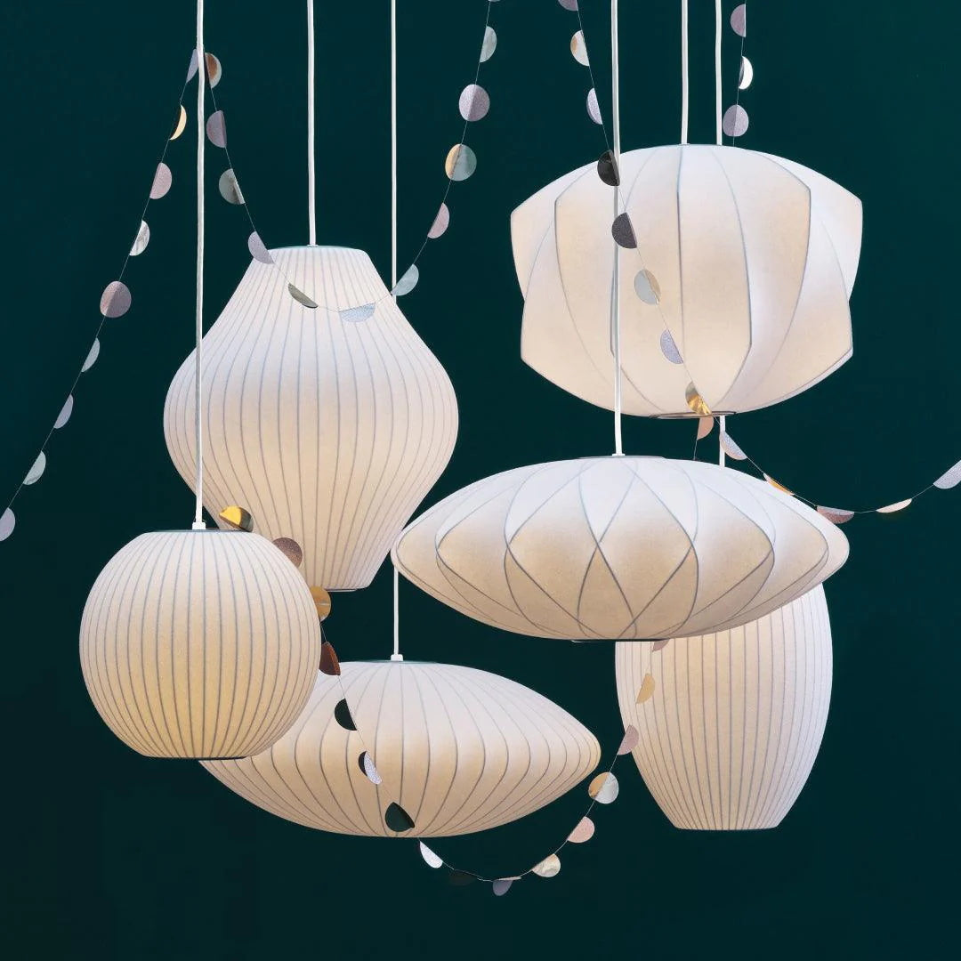 Bubbel Hanglamp met Stalen Draadstructuur Wit Ø40cm Moderne Verlichting | Sansoti