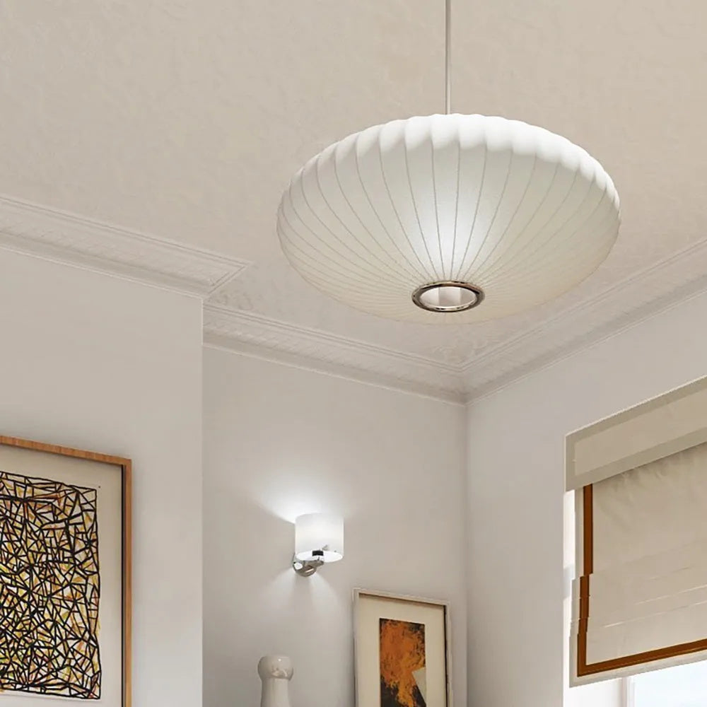 Bubbel Hanglamp met Stalen Draadstructuur Wit Ø40cm Moderne Verlichting | Sansoti