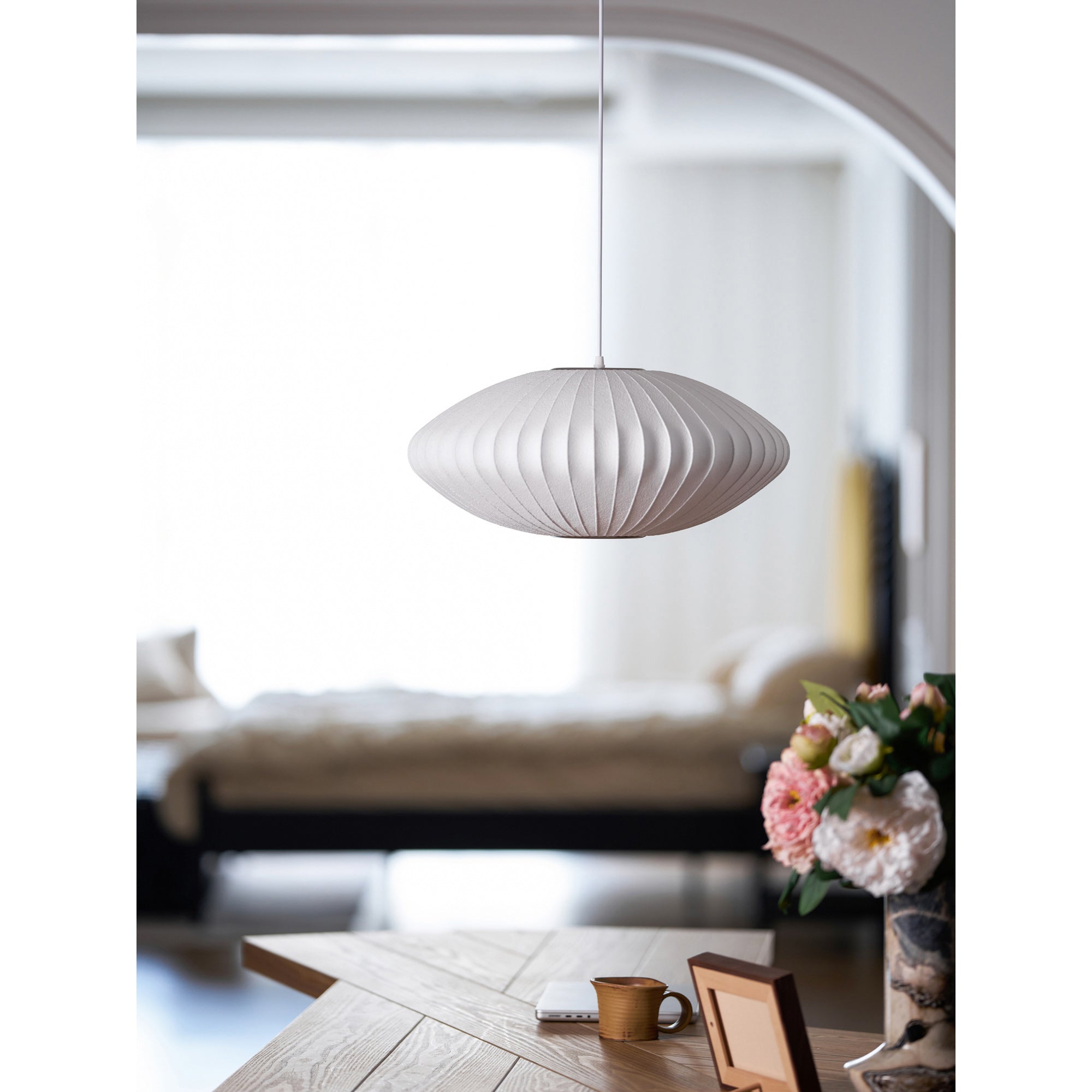 Bubbel Hanglamp met Stalen Draadstructuur Wit Ø40cm Moderne Verlichting | Sansoti