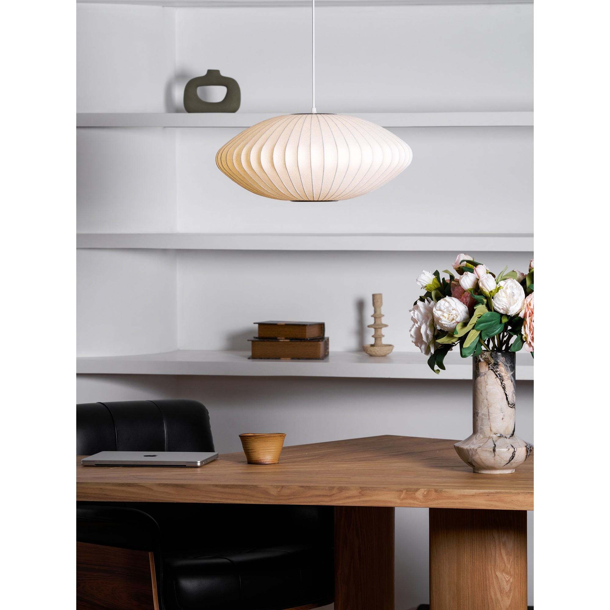 Bubbel Hanglamp met Stalen Draadstructuur Wit Ø40cm Moderne Verlichting | Sansoti