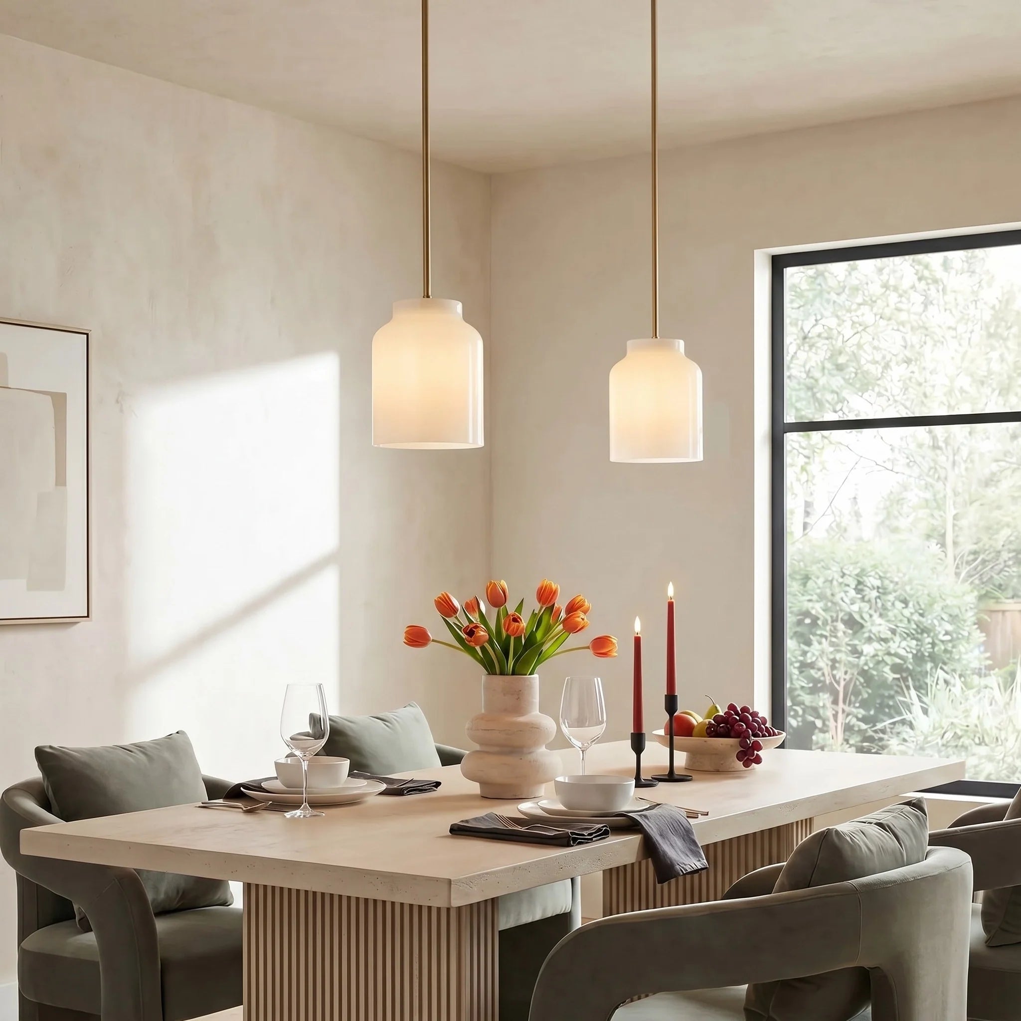 Minimalistische Plafondlamp met Matte Afwerking – Morandi Kleuren – Scandinavisch Design | Sansoti