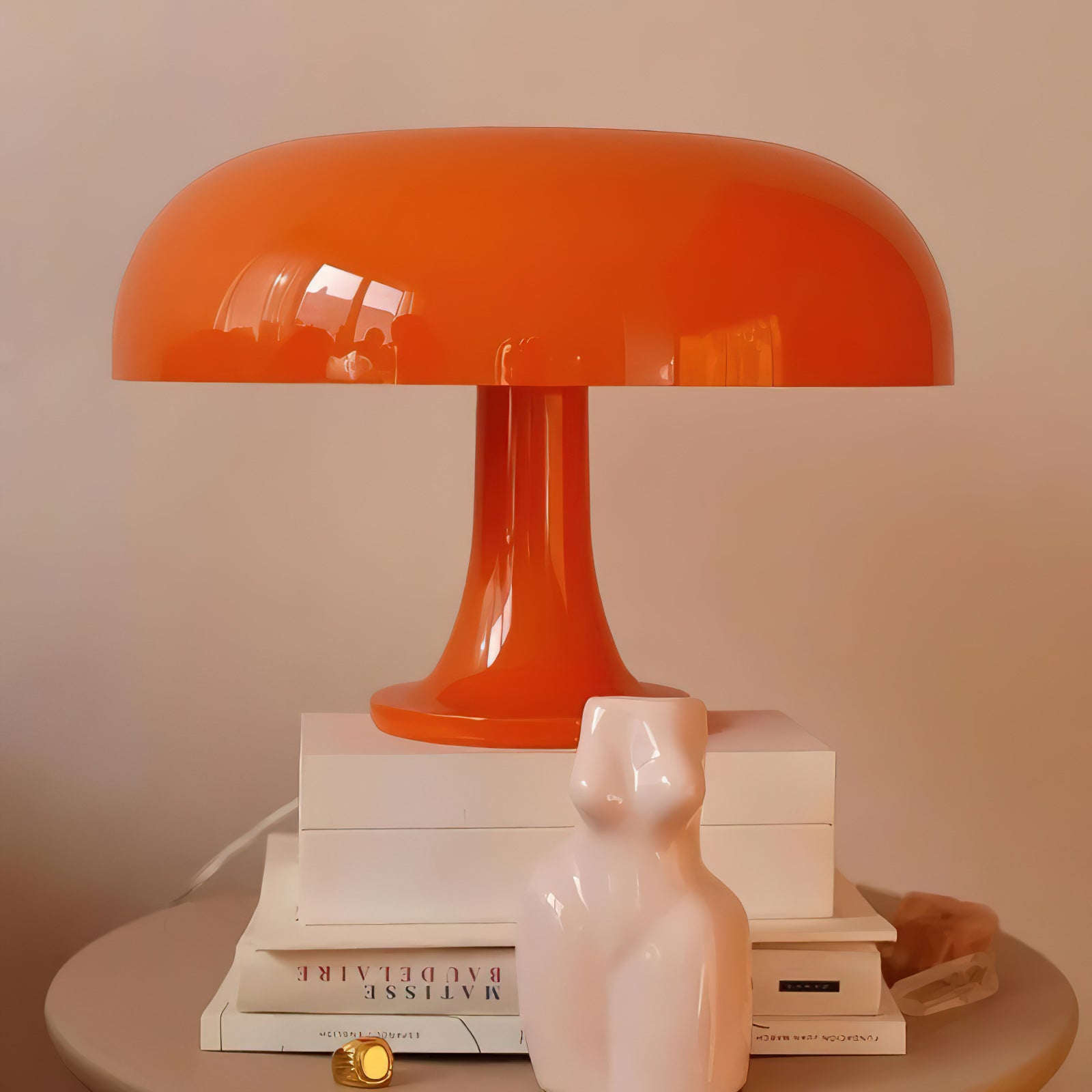 Paddenstoelvormige Tafellamp met 4 Lichtbronnen en Gedimde Retro Sfeer | Sansoti