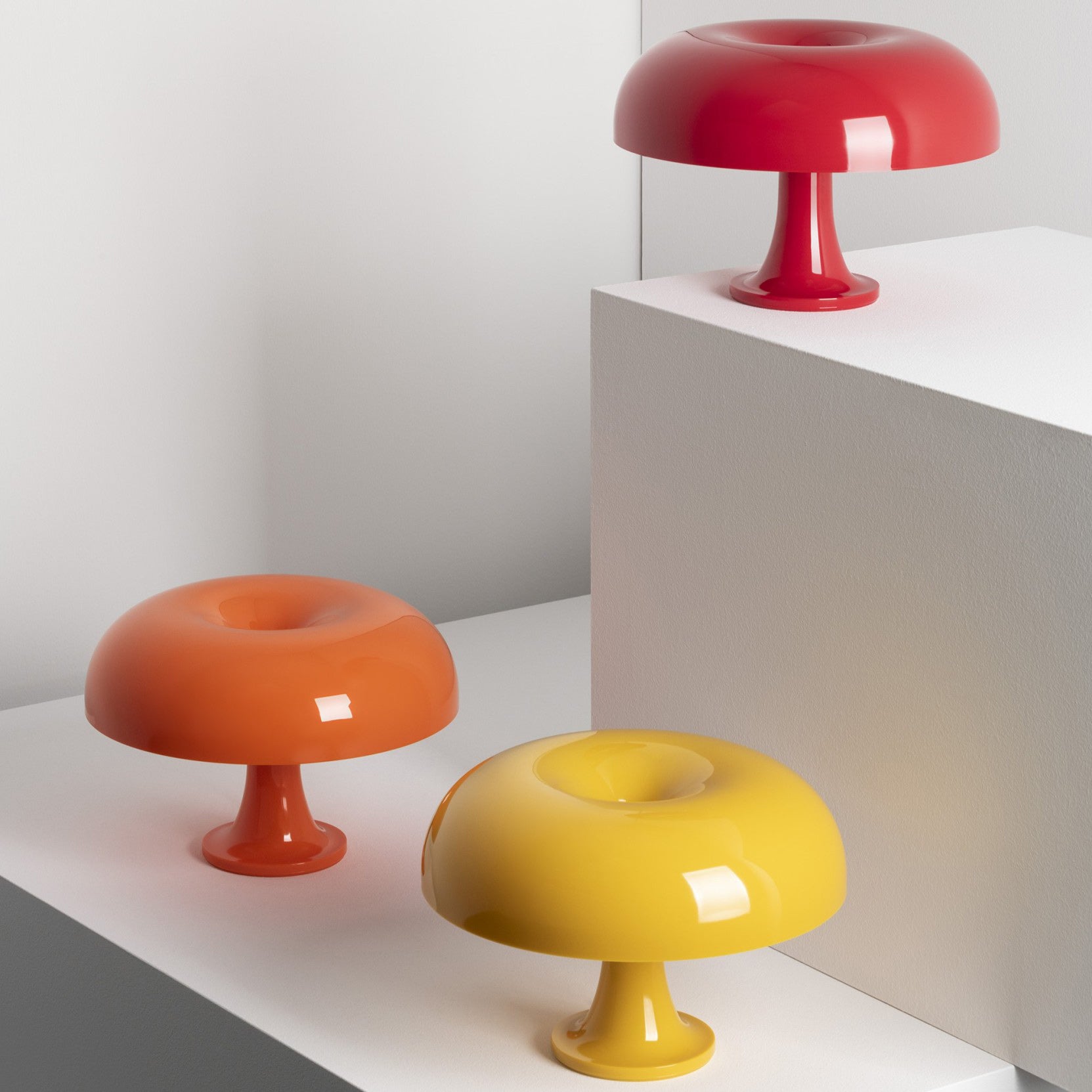 Paddenstoelvormige Tafellamp met 4 Lichtbronnen en Gedimde Retro Sfeer | Sansoti