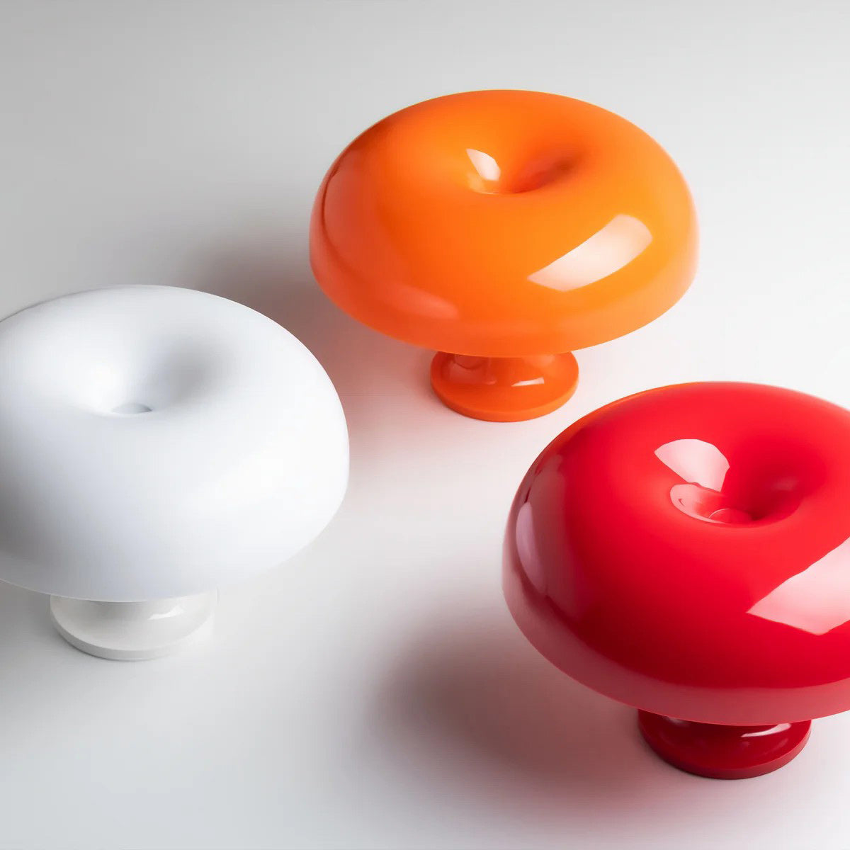 Paddenstoelvormige Tafellamp met 4 Lichtbronnen en Gedimde Retro Sfeer | Sansoti