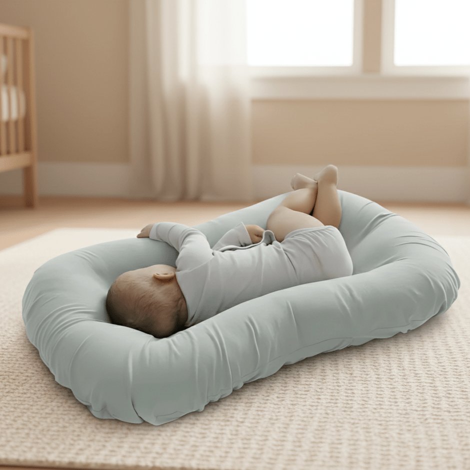 Babynest met Memory Foam – Ergonomisch Babymatrasje voor Gezonde Slaap – Hypoallergeen & Ademend – Pasgeboren tot 12 Maanden | Sansoti
