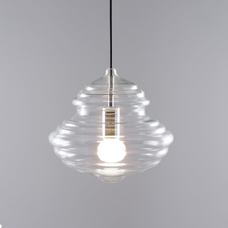 Hanglamp Geïnspireerd op Metropolitan Opera met Vloeiende Silhouet – Handgemaakt Glas in Transparant, Opaal of Amber – Verstelbare Draad 150 cm | Sansoti