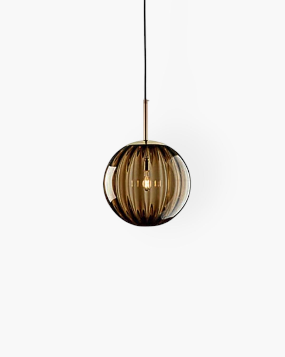 Glazen Hanglamp Bol met Structuur Grijs Bruin Rood Groen Amber Eetkamer Woonkamer | Sansoti