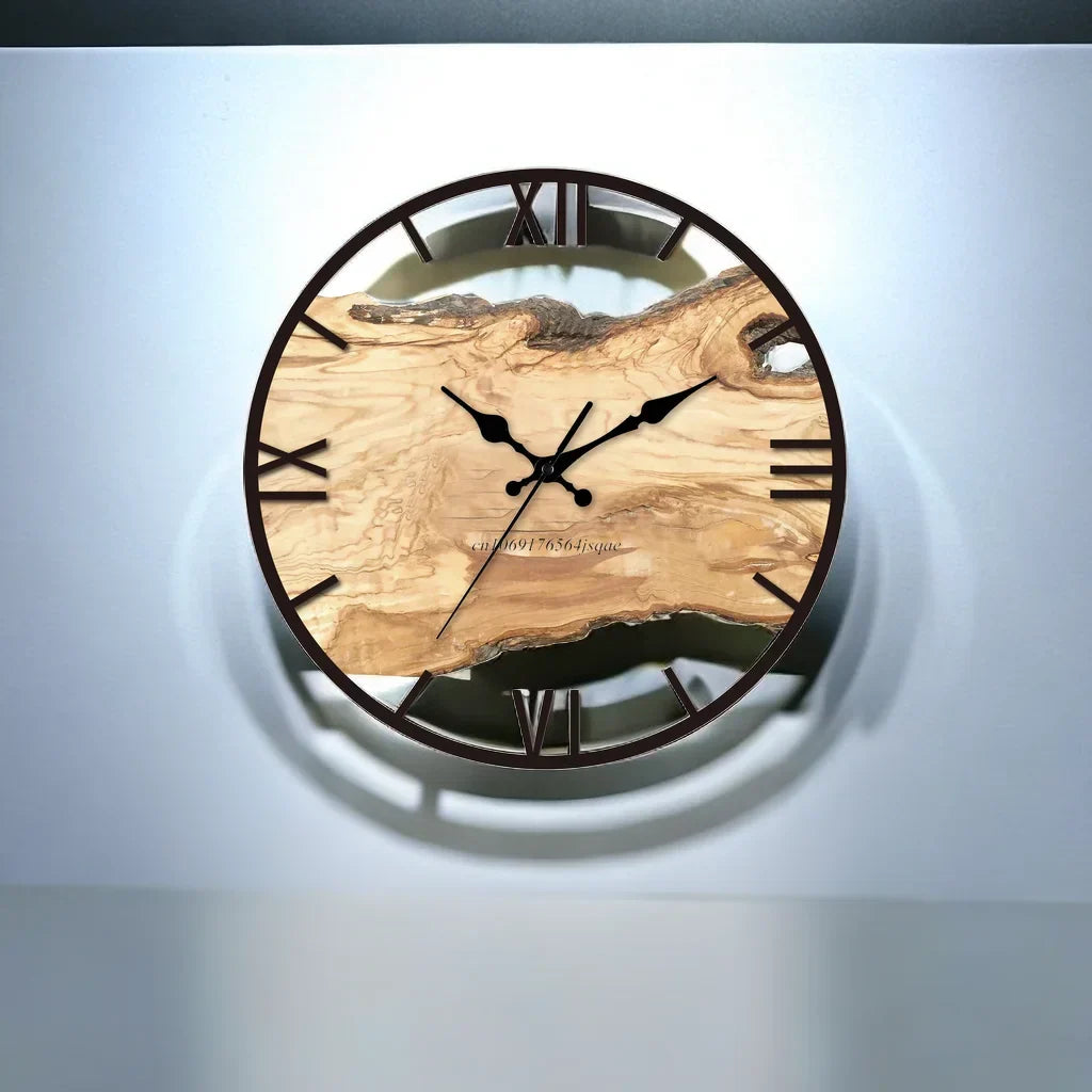 Transparente Acryl-Wanduhr 30x30cm, leises Uhrwerk, modernes, zeitloses Design für die Raumdekoration | Sansoti