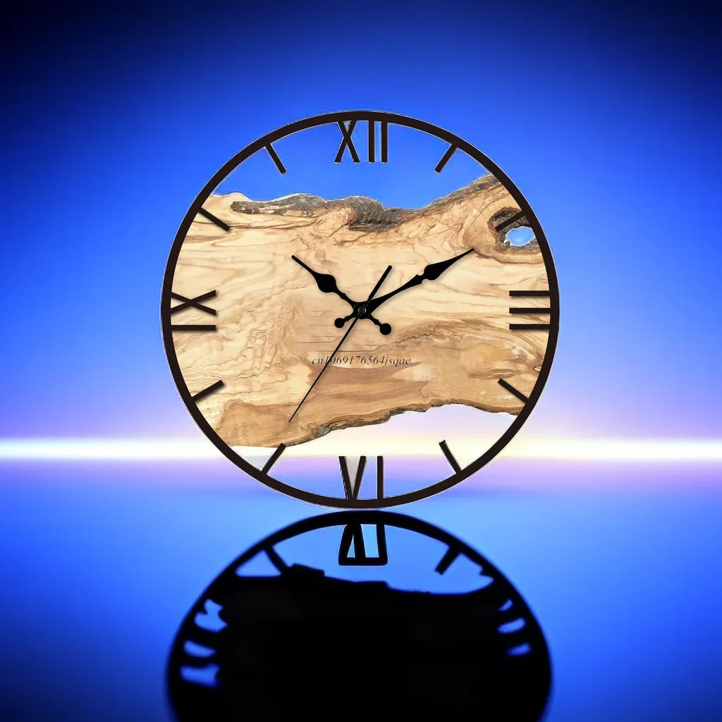 Transparente Acryl-Wanduhr 30x30cm, leises Uhrwerk, modernes, zeitloses Design für die Raumdekoration | Sansoti